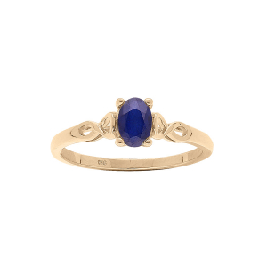 BAGUE VERMEIL MOTIF INFINI SAPHIR VÉRITABLE