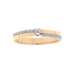 BAGUE VERMEIL OXYDES BLANCS SERTIS