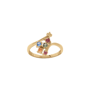 BAGUE VERMEIL OXYDES MULTI COULEURS PASTELLES SERTIS
