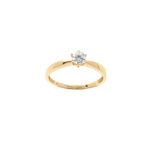 ALLIANCE VERMEIL SOLITAIRE 6 GRIFFES