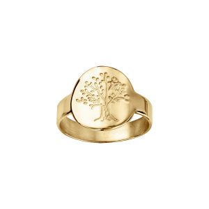 BAGUE VERMEIL PLATEAU ROND 15MM ARBRE DE VIE