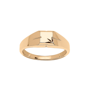 CHEVALIERE VERMEIL PETITE CARRÉE DIAMANTÉE