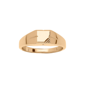 CHEVALIERE VERMEIL PETITE CARRÉE DIAMANTÉE