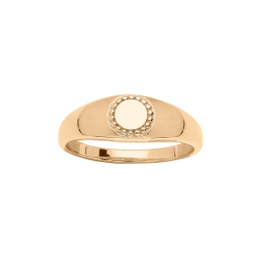 CHEVALIERE VERMEIL PETITE RONDE CONTOUR PERLÉE