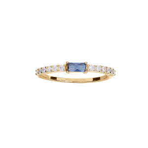 BAGUE VERMEIL DEMI RAIL OXYDES BLANCS ET 1 OXYDE BLEU CENTRAL