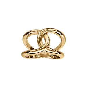 BAGUE VERMEIL MASSIF 2 ANNEAUX CROISES