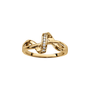 BAGUE VERMEIL SPIRALE OXYDES BLANCS