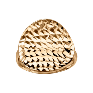 BAGUE VERMEIL PLATEAU ROND DIAMANTE