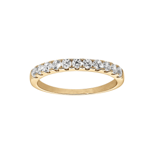BAGUE VERMEIL DEMI RAIL OXYDES BLANCS SERTIS