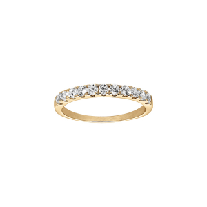 BAGUE VERMEIL DEMI RAIL OXYDES BLANCS SERTIS