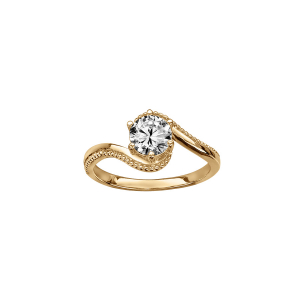 BAGUE VERMEIL OXYDE BLANC SERTI GRIFFES