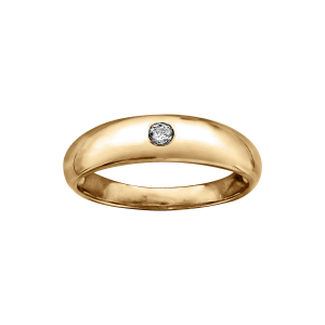 BAGUE VERMEIL JONC ANGLAIS 5MM  1 OXYDE BLANC SERTI