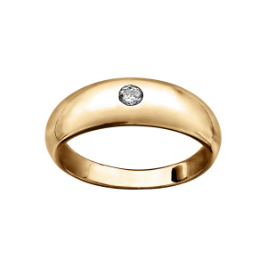 BAGUE VERMEIL JONC ANGLAIS 7MM  1 OXYDE BLANC SERTI