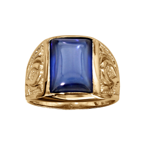 BAGUE VERMEIL MIXTE ZIRCONIUM BLEU