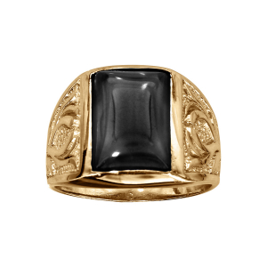 BAGUE VERMEIL MIXTE AGATE NOIRE
