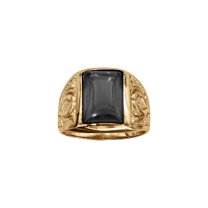 BAGUE VERMEIL MIXTE AGATE NOIRE