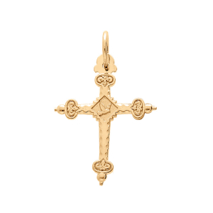 PENDENTIF VERMEIL CROIX DE SAVOIE MOYEN MODELE 32 mm x 25 mm