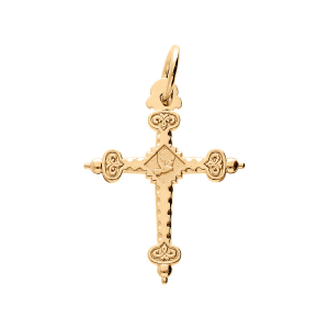 PENDENTIF VERMEIL CROIX DE SAVOIE GRAND MODELE dim 42 mm x 34 mm