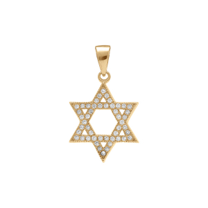 PENDENTIF VERMEIL ETOILE DE DAVIDENTITE 14.5MM X 23MM