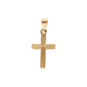 PENDENTIF VERMEIL CROIX DIAMANTÉE 15X10MM