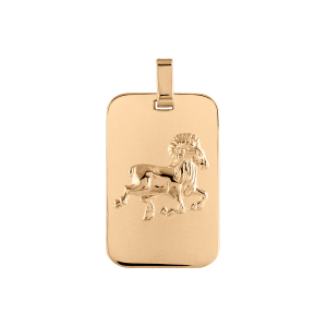 PENDENTIF ZODIAQUE PLAQUE GI BELIER VERMEIL BRILLANT