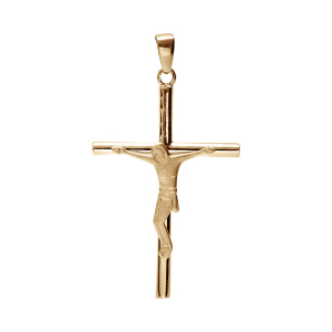 PENDENTIF VERMEIL CROIX AVEC CHRIST 34 X 22MM