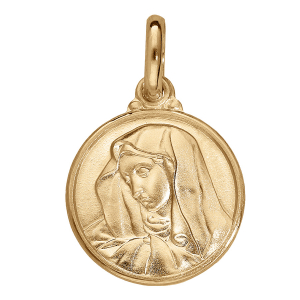PENDENTIF VERMEIL MEDAILLE VIERGE 14MM