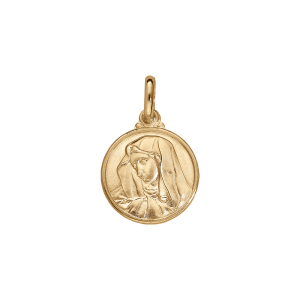 PENDENTIF VERMEIL MEDAILLE VIERGE 14MM PENDENTIF VERMEIL MEDAILLE VIERGE 14MM