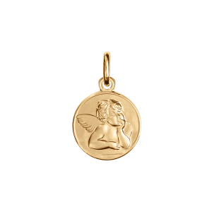 PENDENTIF VERMEIL MEDAILLE ANGE 12MM
