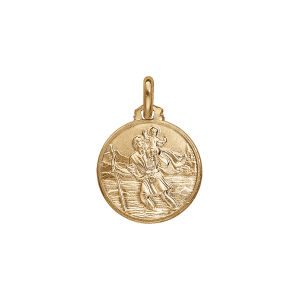 PENDENTIF VERMEIL MEDAILLE ST CHRISTOPHE 16MM