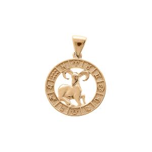 PENDENTIF VERMEIL MEDAILLE ZODIAQUE BELIER