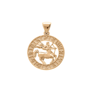 PENDENTIF VERMEIL MEDAILLE ZODIAQUE SAGITTAIRE