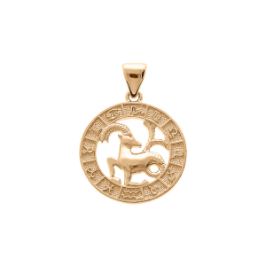 PENDENTIF VERMEIL MEDAILLE ZODIAQUE CAPRICORNE