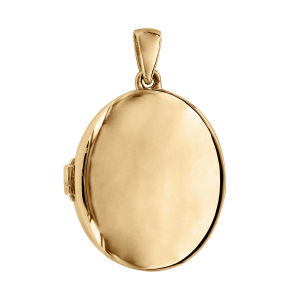 PENDENTIF CASSOLETTE OVALE 20MM VERMEIL VIERGE A GRAVER (1 OU 2 PHOTOS DROITE ET GAUCHE)