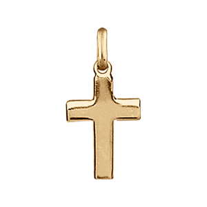 PENDENTIF CROIX  PLATE 18MM VERMEIL