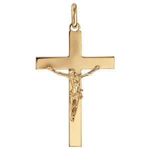 PENDENTIF JESUS SUR CROIX VERMEIL GRAND MODELE