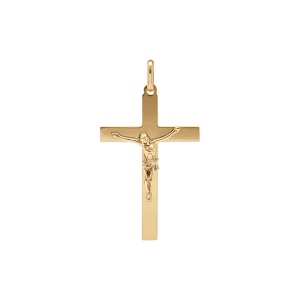 PENDENTIF JESUS SUR CROIX VERMEIL GRAND MODELE