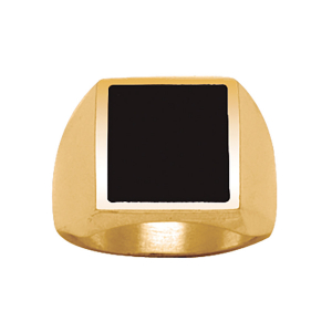 CHEV. CARRE 15*15 ONYX IMITATION VERMEIL