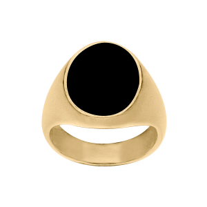 CHEV. GRS OVALE ONYX IMITATION VERMEIL