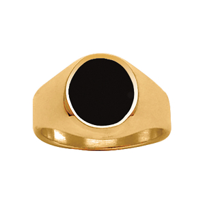 CHEV. OVALE ONYX IMITATION VERMEIL