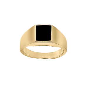 CHEV. RECTANGLE 10*08 ONYX IMITATION VERMEIIL