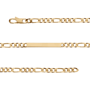 IDENTITE 1+3 4MM PLAQUÉ OR 18CM