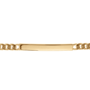 IDENTITE GOURMETTE4MM PLAQUÉ OR 18CM