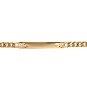 IDENTITE GOURMETTE 4MM DIAMANTEE ETOILE PLAQUÉ OR 18CM