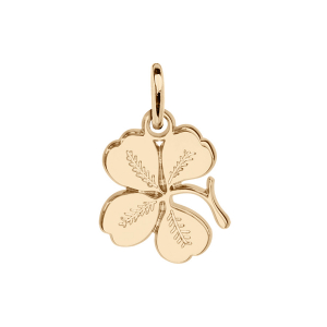 PENDENTIF TREFLE 4 FEUILLES PLAQUÉ OR