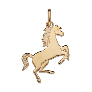PENDENTIF CHEVAL CABRE PLAQUÉ OR
