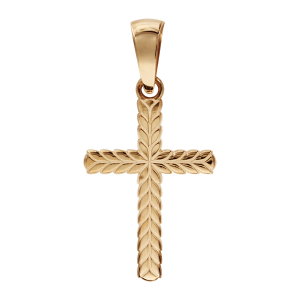CROIX PLAQUÉ OR TRESSEE