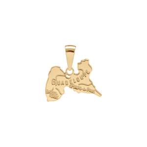 PENDENTIF CARTE GUADELOUPE PLAQUÉ OR