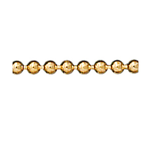 CHAINE CHEVILLE BOULES PLAQUÉ OR 23CM