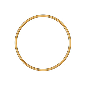 BRACELET RIGIDE FIL 3MM 62MM PLAQUÉ OR